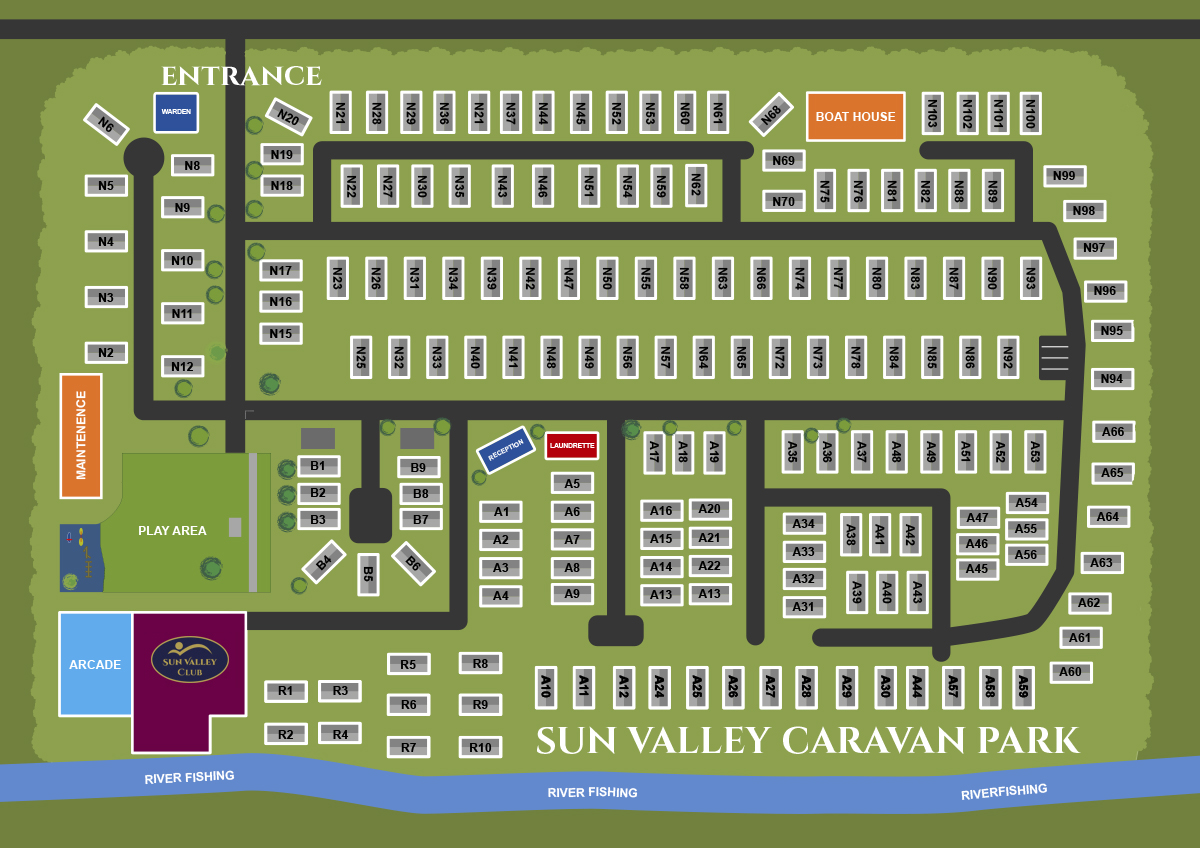 a map of sunvalley caravan park